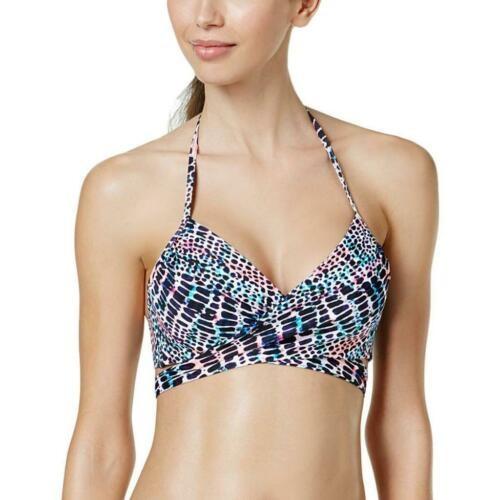 NWT Sundazed Abbi Cheetah Print 32 B Underwired Wrap Bikini Swim Top #95689