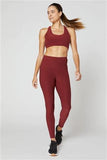 NEW MPG SM Exert Explore Recycled Racerback Medium Support Sports Bra Red #95703