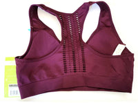 NEW Marika LG Low Impact Dry-Wik Comfort Cutout Mesh Sports Bra Auburgine #95707
