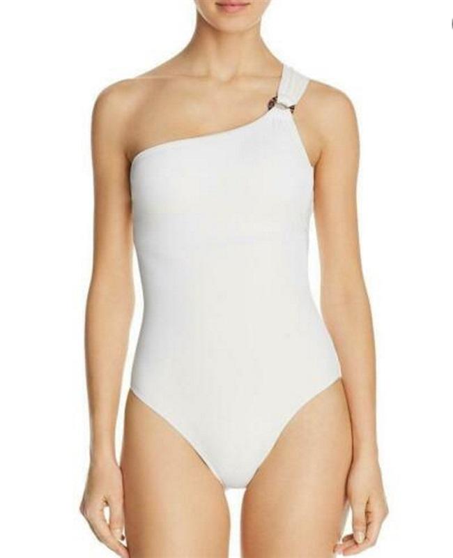 NWT Onia S Jenna One Shoulder Asymmetric Neck 1Pc Swimsuit 95774