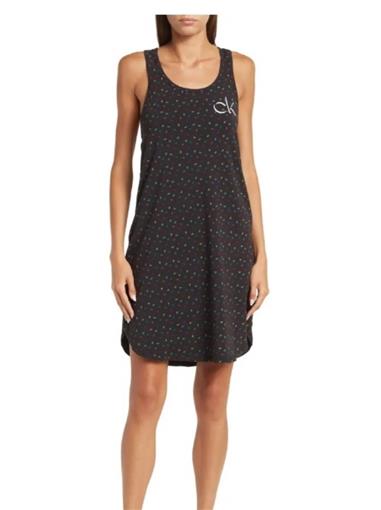 New Calvin Klein MD Pride Confetti Logo Monogram Nightshirt QP2791O Black #96077