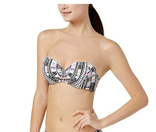 NWT California Waves Sea Glass M Underwired Halter Bikini Swim Top #96078