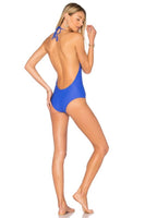 NWT Aila Blue S Spirit 1 Pc Lace Up Swimsuit Periwinkle 96110