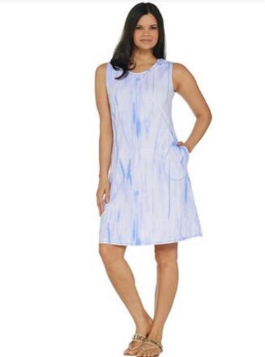 NWT Kim Gravel XL Belle Triple Luxe Knit Watercolor Tank Dress 96237