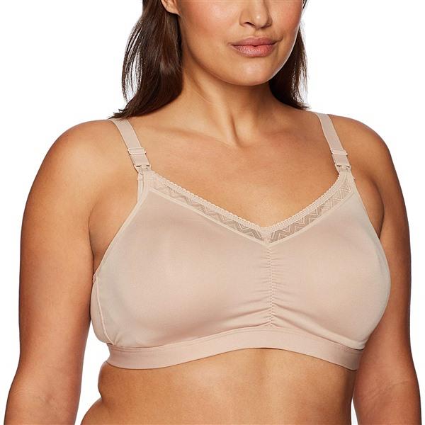 NEW Playtex M Nursing Shaping Foam Wirefree Bra With Lace 3002 Beige #96271