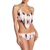 NWT Basta Knopped Geometric MD Cropped Cheeky Bikini Swim Set #96284