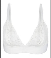 NWT Lively M The Floral Lace Bralette In Fresh White #96342
