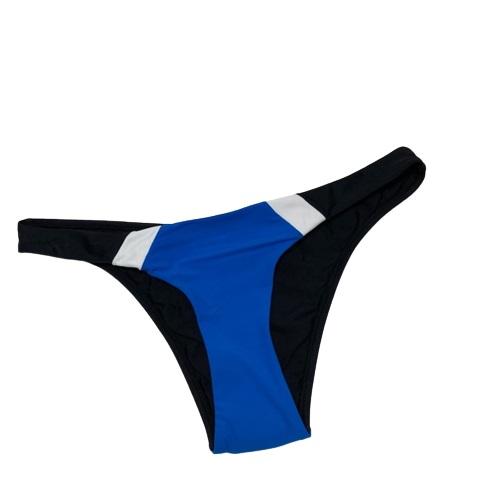 NWOT Pilyq Cobalt Blue Colorblock M Cheeky Bikini Swim Bottoms #96354