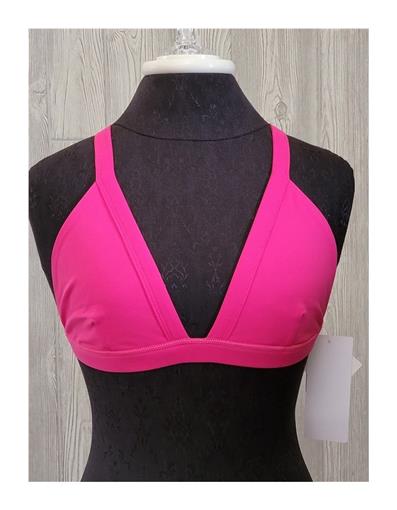 NWT Kos USA LG High Performance Racerback Yoga Dance Sports Bra 8363 Pink #96515