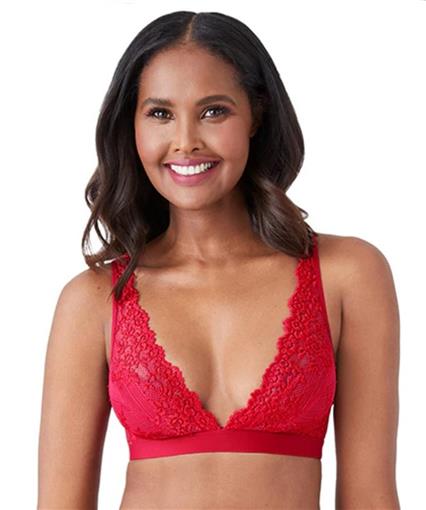 NEW Wacoal 32 Embrace Lace Soft Cup Non-Wire Bra 852191 Red 96546