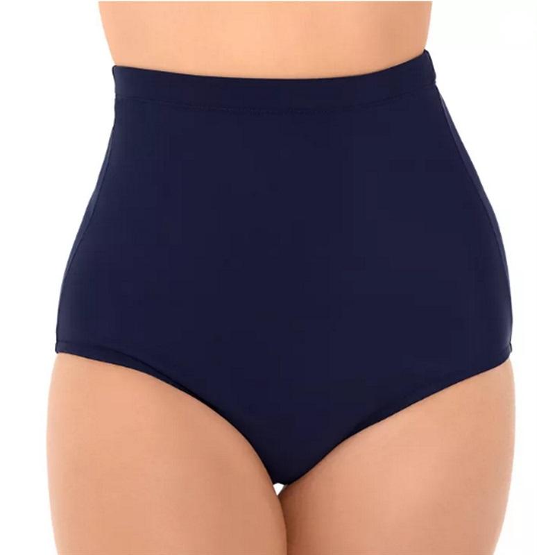 NWT Swim Solutions 14 Ultra High-Waist Swim Bottoms Blue 96589