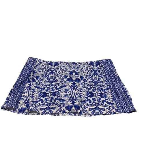 NWOTD Antonio Melani Blue Floral Medallion Swim-Skirt Bottoms #96687