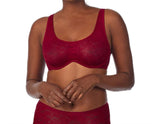 NWT Le Mystere 34B Stretch Lace Unlined Underwire 8232 Red Bra 96690