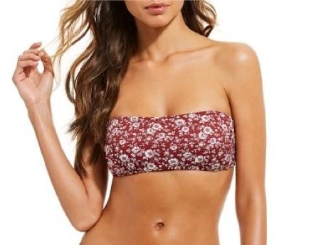 NWOT Gianni Bini Ditsy Desire Floral Strapless Bikini Swim Top #96736