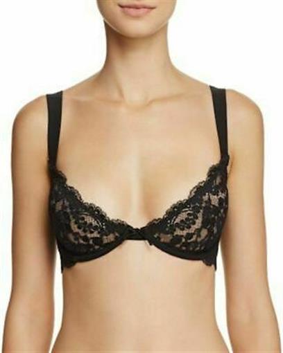 NEW Kendall & Kylie Lace Plunge Bra KBRO10 32B Black #96738