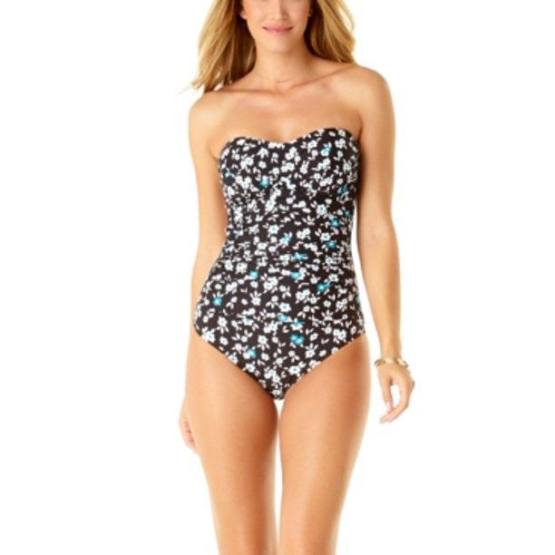 NWT Anne Cole Beautiful Bunches SZ 12 Floral Onepiece Swimsuit #96766