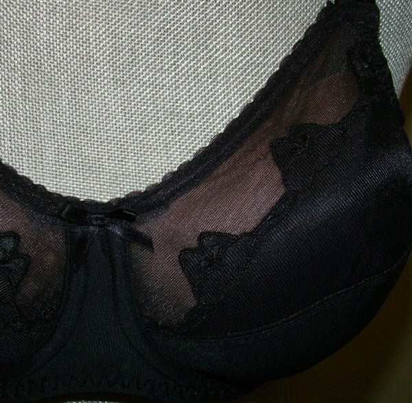 NWOT Bali Flower Black 34C Full Coverage Bra 0180 #96779