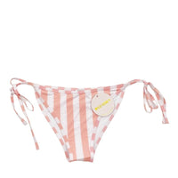 NWT Wild Honey Pink Striped M Side-Tie Cheeky Bikini Swim Bottoms #96840