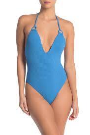 NWT Red Carter M Adanna Plunging Summer 1PC Swimsuit 96913