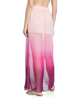 NWT Jonathan Simkhai Sm Ombre Wide-Leg Split Front Pants Magenta 96955