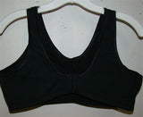 NEW Comfort Choice Black Ruched Cotton 36C Wire-Free Sleeping/Leisure Bra #97004