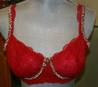 NWOT Amoureuse 36C Red Cheeta Balconette 2700219 Bra #97006