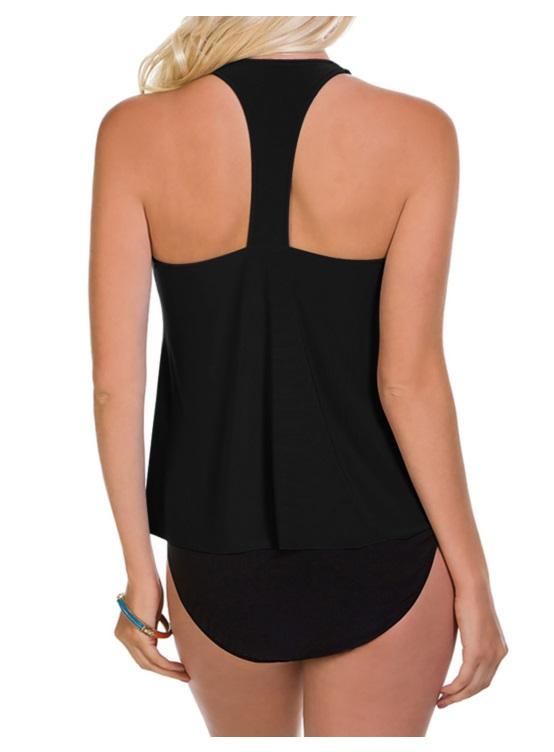 NWT Magicsuit 8 Taylor Solid Black Tankini Top Swimsuit 97053