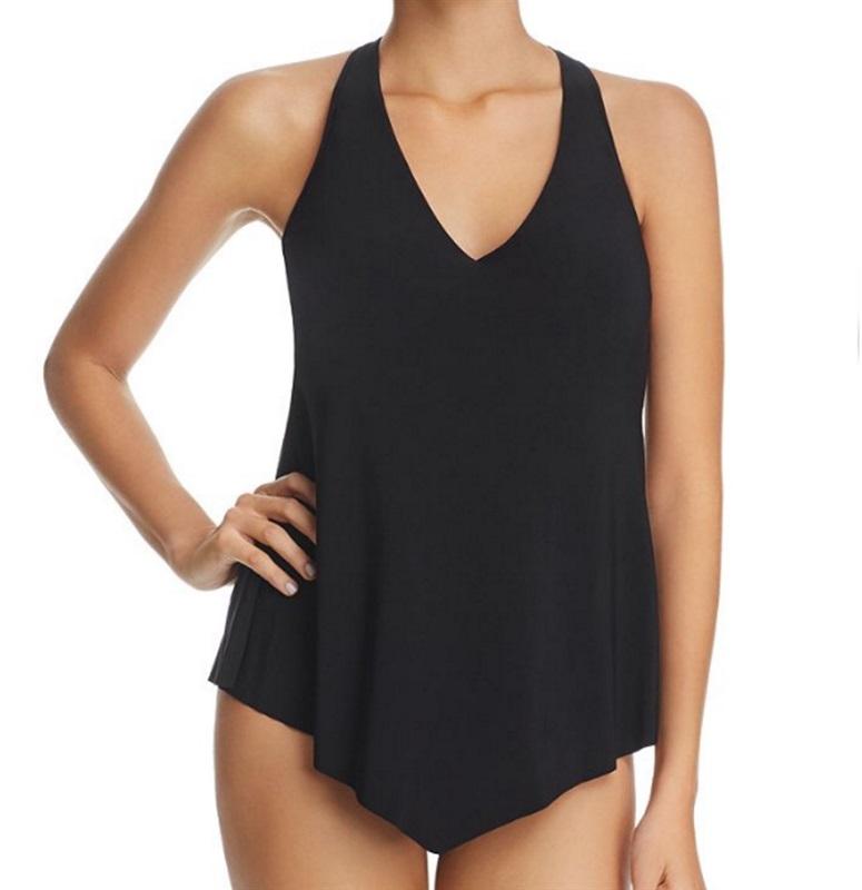 NWT Magicsuit 8 Taylor Solid Black Tankini Top Swimsuit 97053