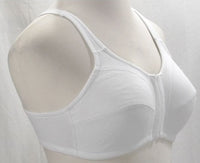 NWOT Comfort Choice 46B MicroFiber Posture White Front Close Wireless Bra #97077