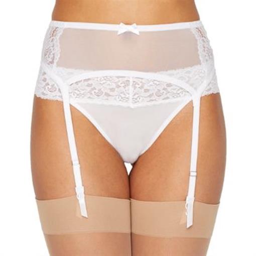 NWOT Maidenform S Floral Lace Garter Belt Style-DM1124 White 97114