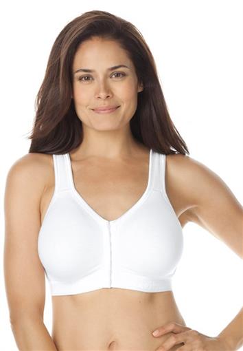NEW Comfort Choice 54D white Wirefree Front-Hook Seamless Leisure Bra 97133