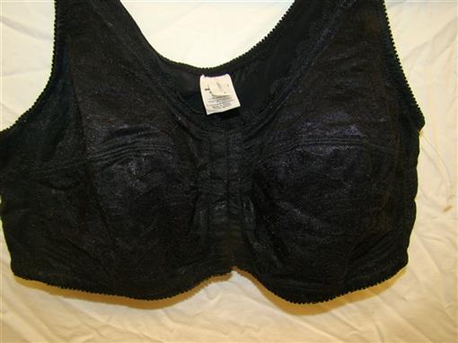 PO Comfort Choice Black Lace 40C Posture Support Soft Cup Bra 97169