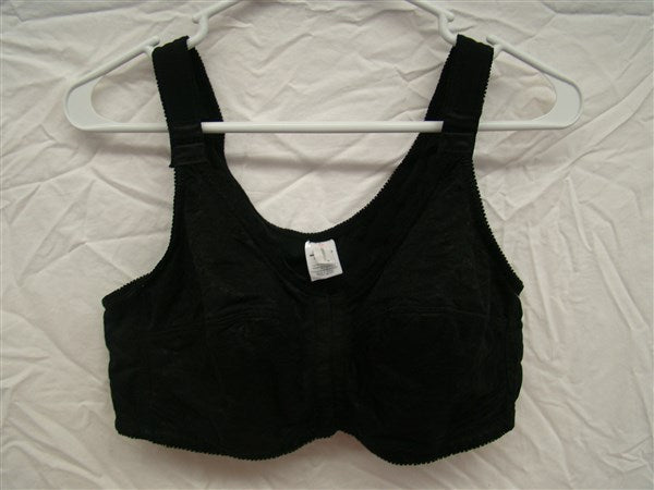 PO Comfort Choice Black Lace 40C Posture Support Soft Cup Bra 97169