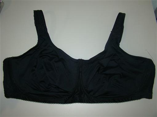 NWOT Comfort Choice 48C Lace & Deluster Patented Sidewire Bra Black #97189