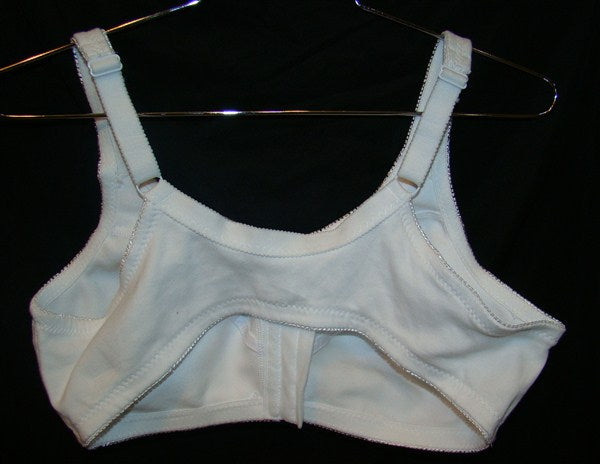 NWOT 40B Comfort Choice Wirefree Back Hook Seamless Leisure Bra White #97198