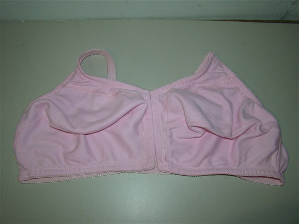 NWOT 50B Comfort Choice Wirefree Back Hook Seamless Leisure Bra Pink #97201