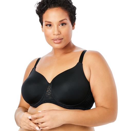 NWOTD Comfort Choice 38C Full Coverage Lace-Trim Underwire T-Shirt Bra #97203