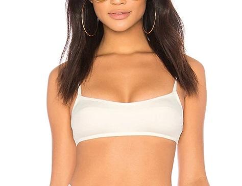 NWOTD Solid & Striped The Elsa XS Cream Bandeau Bikini Swim Top #97269