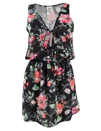 NWT Becca Virtue M French Valley Printed Dress Swim Cover-Up 97284