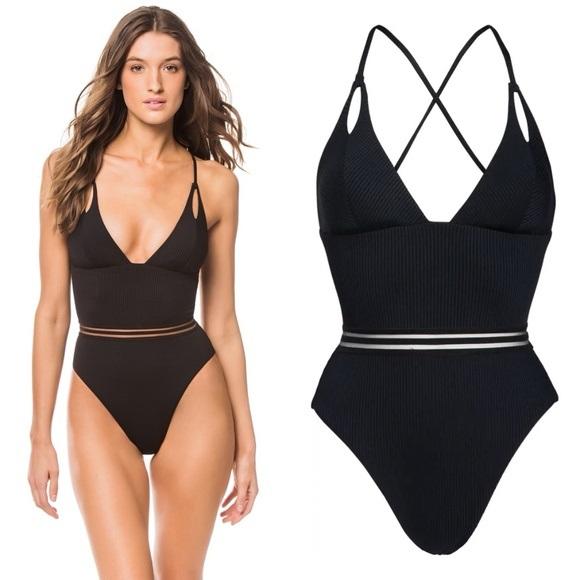 NWT Isabella Rose SM Queensland 1PC Swimsuit Black 97535