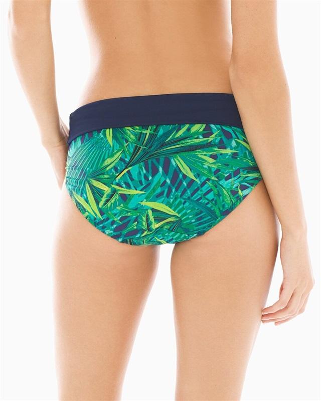 NWT Soma M Foldover Hipster Swim Bottom Palm Paradiso 97537