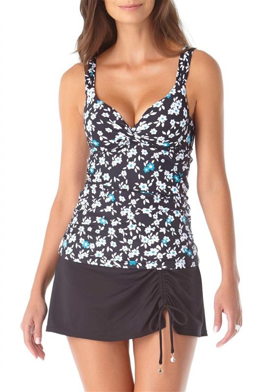 NWT Anne Cole 36B 34C Beautiful Bunch Underwire Tankini Top 97572