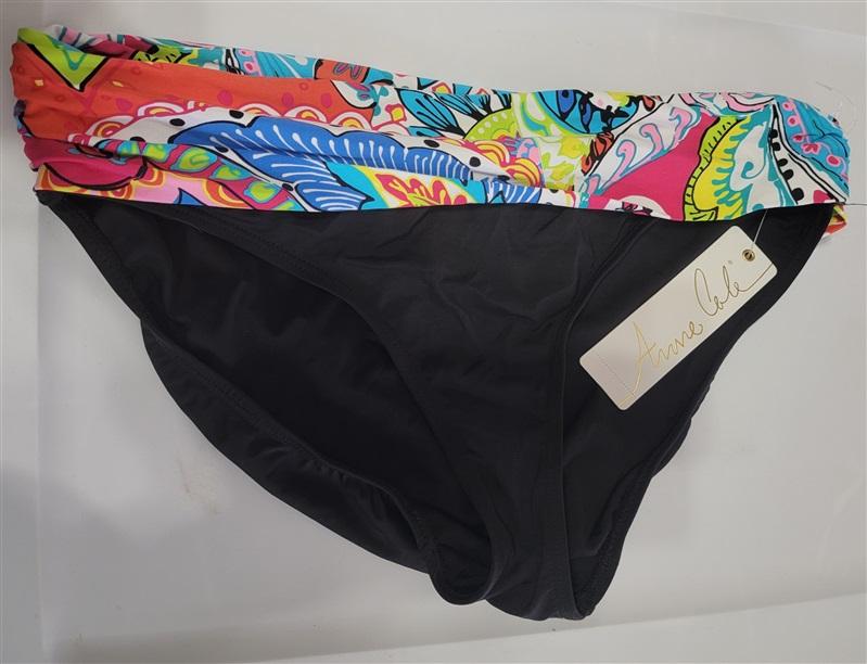 NWT Anne Cole Floral S Foldover Banded Cheeky Bikini Swim Bottoms #97583