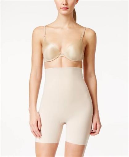 NEW Maidenform Sleek Smoothers High Waist Shorty DM2561 XL Beige 97616