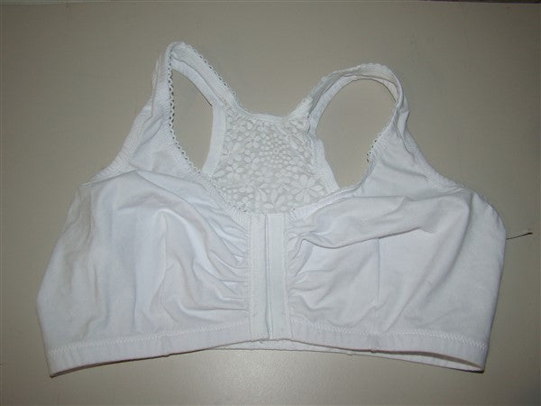 NWOT Glamorise 40 G/H Complete Comfort Cotton T-Back Bra 1908 White #97651