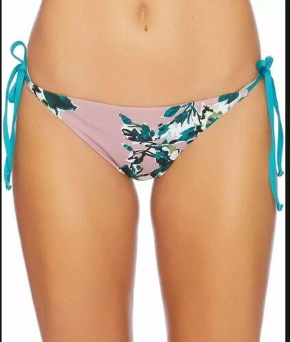 NWT Splendid Watercolor Floral M Side Tie Cheeky Bikini Swim Bottoms #97660