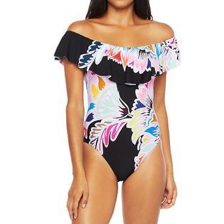 NWT Trina Turk 4 Seychelles Floral Off The Shoulder Swimsuit 97698