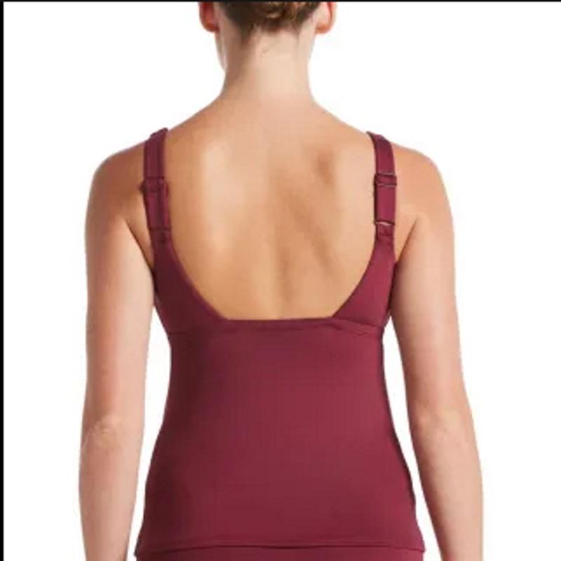 NWT Nike S Tankini Swimsuit Top Burgundy 97787