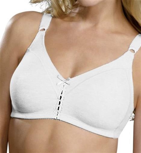 NWOT Bali White 40C Cotton Double Support Wirefree Bra 3036 97826