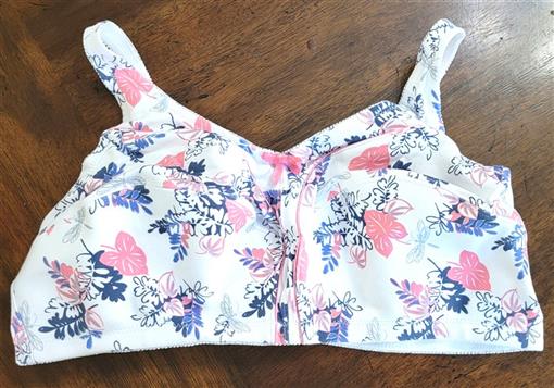 NEW Comfort Choice 42C Soft Cup Full Coverage Wire Free Pink Navy Fern Bra 98002
